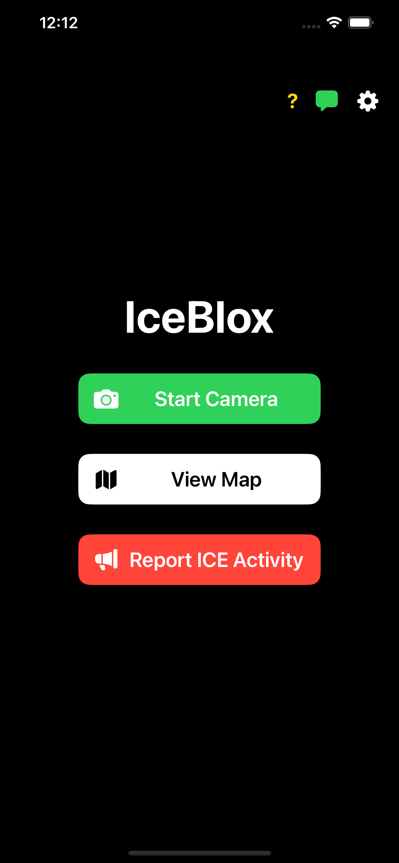 IceBlox home screen